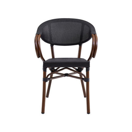 Saga Wooden Finish Aluminium Outdoor Chair