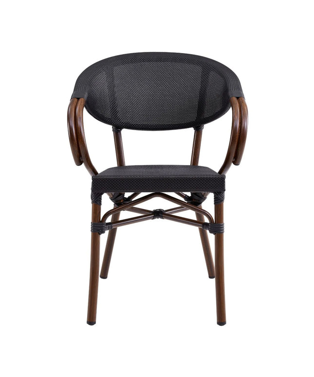 Saga Wooden Finish Aluminium Outdoor Chair