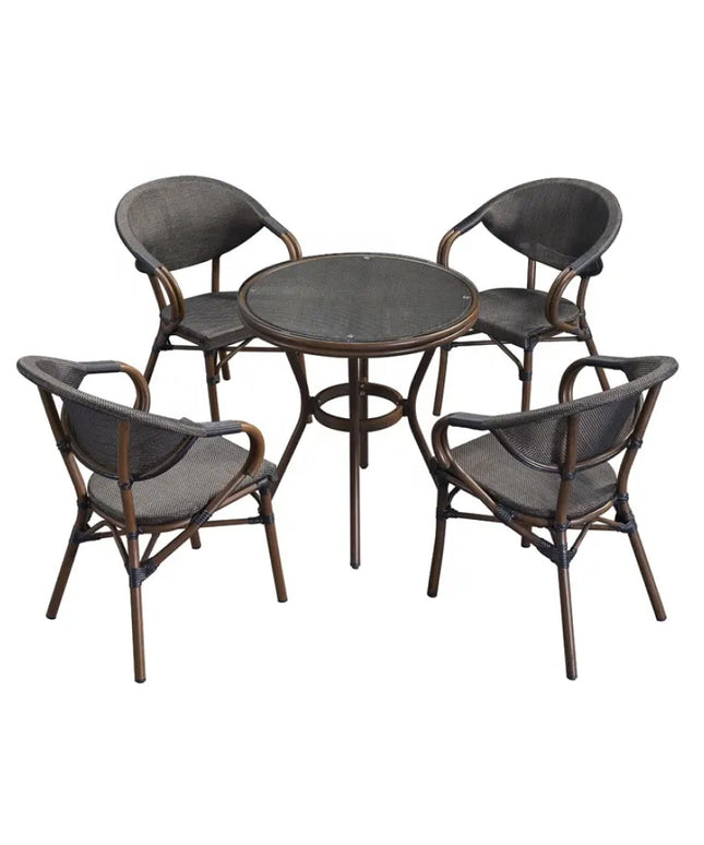 Saga 4 seater outdoor restaurant furniture set
