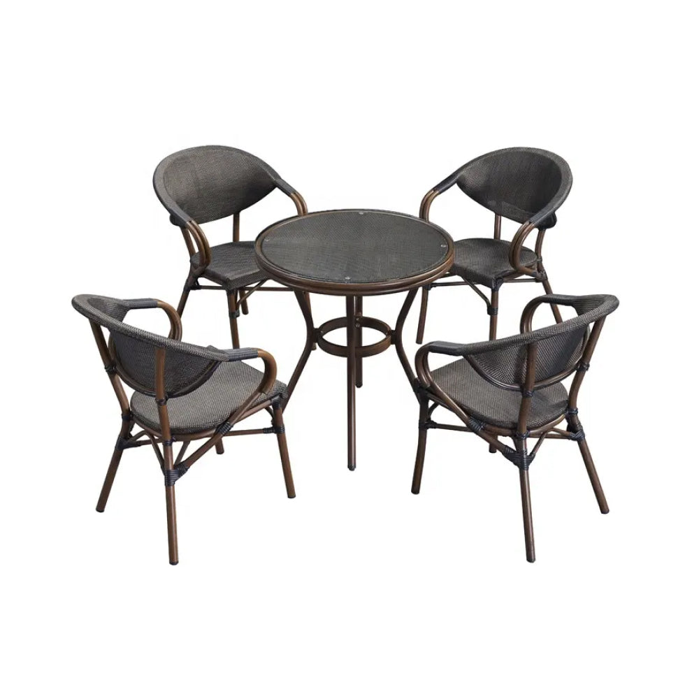 Saga 4 seater outdoor restaurant furniture set