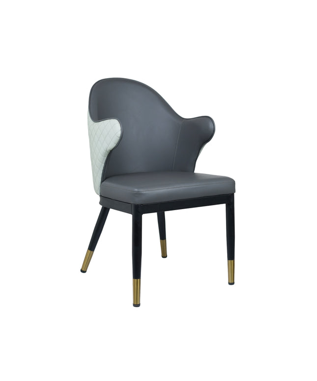 Savy Dark Grey Leather Dining Chairs for Restaurant