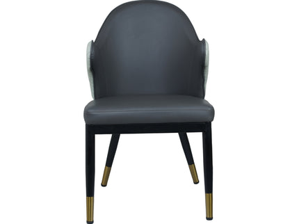 Savy Dark Grey Leather Dining Chairs for Restaurant