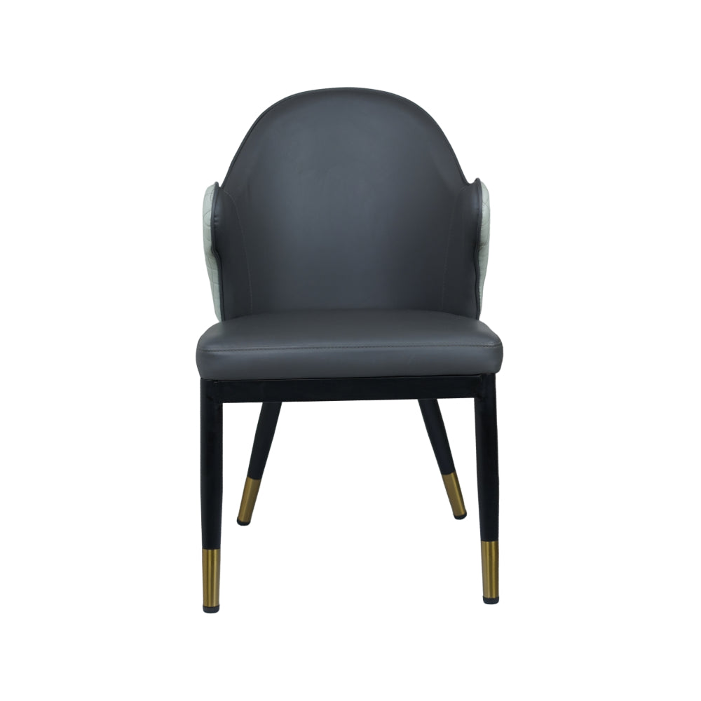 Savy Dark Grey Leather Dining Chairs for Restaurant