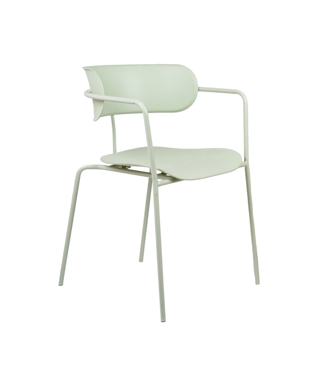 Siren Mint green Metal Cafe Chair