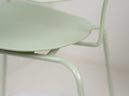 Siren Mint green Metal Cafe Chair
