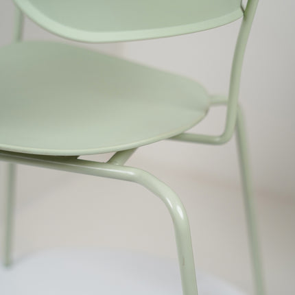 Siren Mint green Metal Cafe Chair