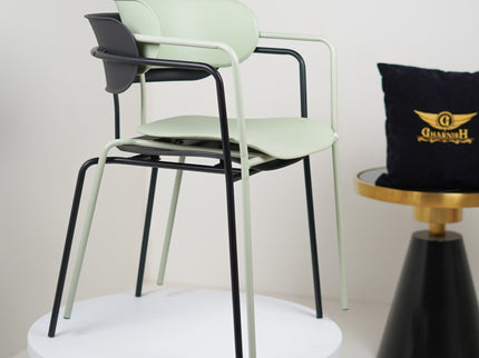 Siren Mint green Metal Cafe Chair