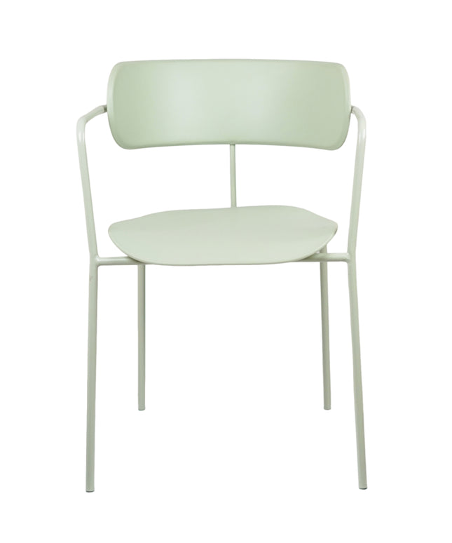 Siren Mint green Metal Cafe Chair