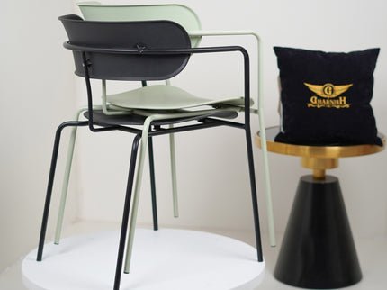 Siren Mint green Metal Cafe Chair