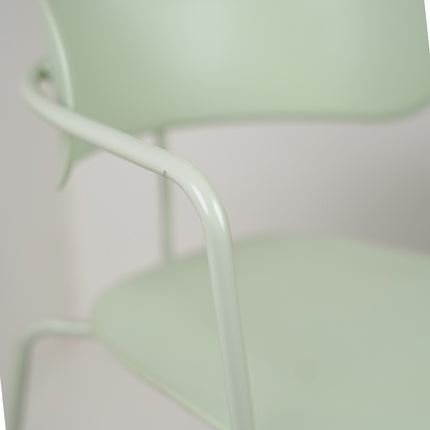 Siren Mint green Metal Cafe Chair