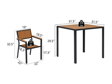 Square Bistro Outdoor Dining Set