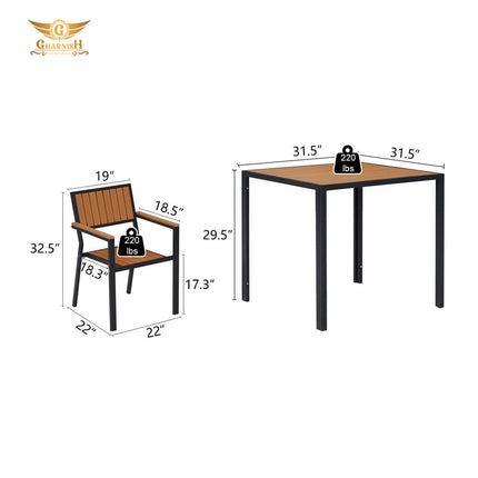 Square Bistro Outdoor Dining Set