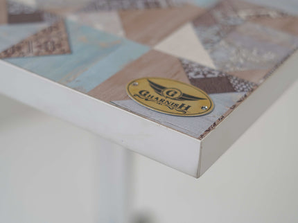 SS Foldable Plus Single Pillar Table Base Designer Top