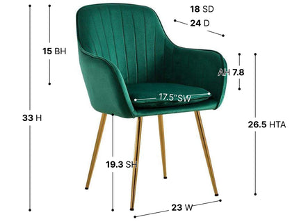 Stripe Green Restaurant Chair