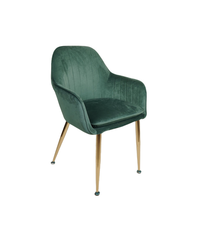 Stripe Green Restaurant Chair