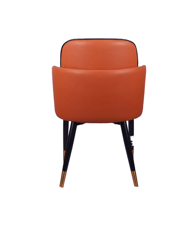 Suit Double Back Tan Color Leather Dining Chair Imported