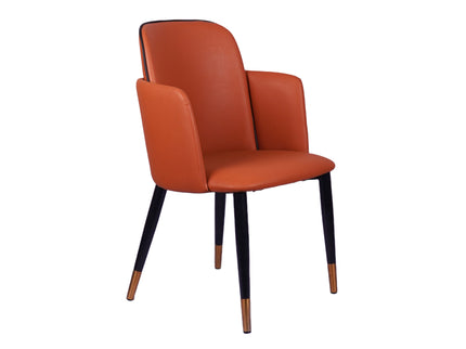 Suit Double Back Tan Color Leather Dining Chair Imported