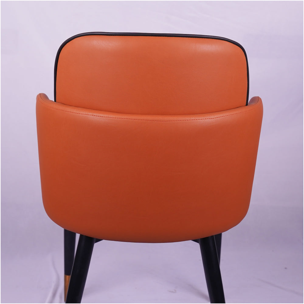 Suit Double Back Tan Color Leather Dining Chair Imported