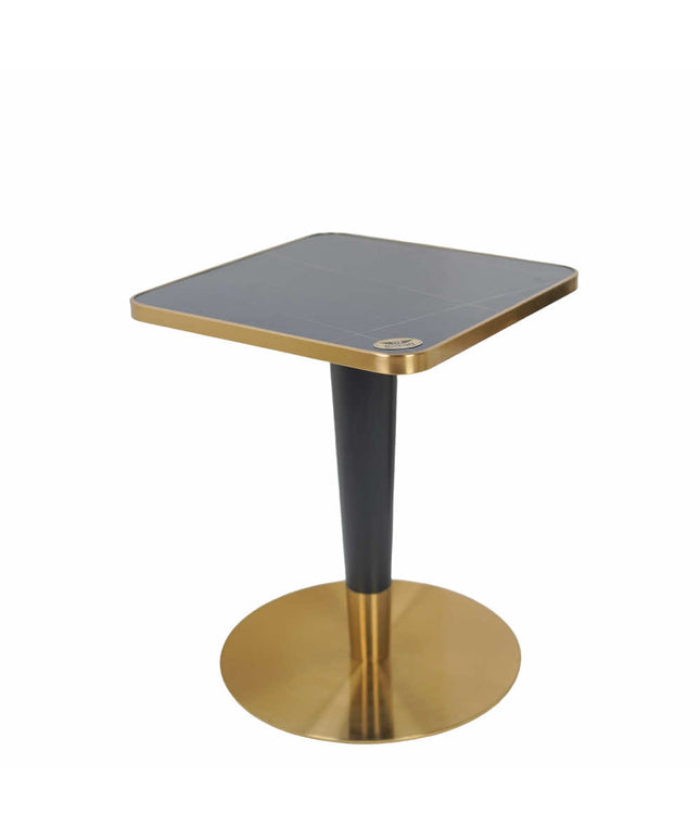 Vally Gold Table Base Tile Top With Golden Edge Banding