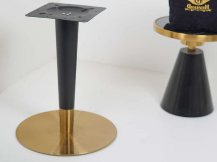 Vally Gold Table Base Tile Top With Golden Edge Banding