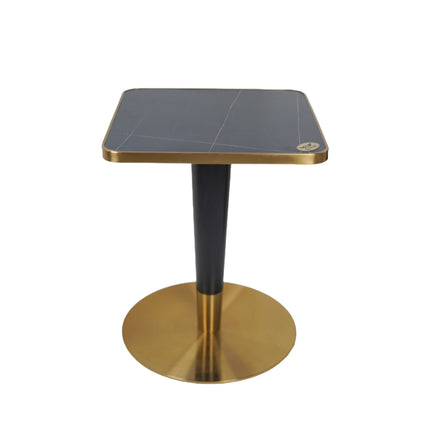 Vally Gold Table Base Tile Top With Golden Edge Banding