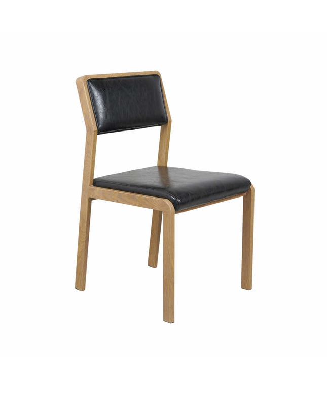 Vetaran Metal Restaurant Chair with Wooden Finish