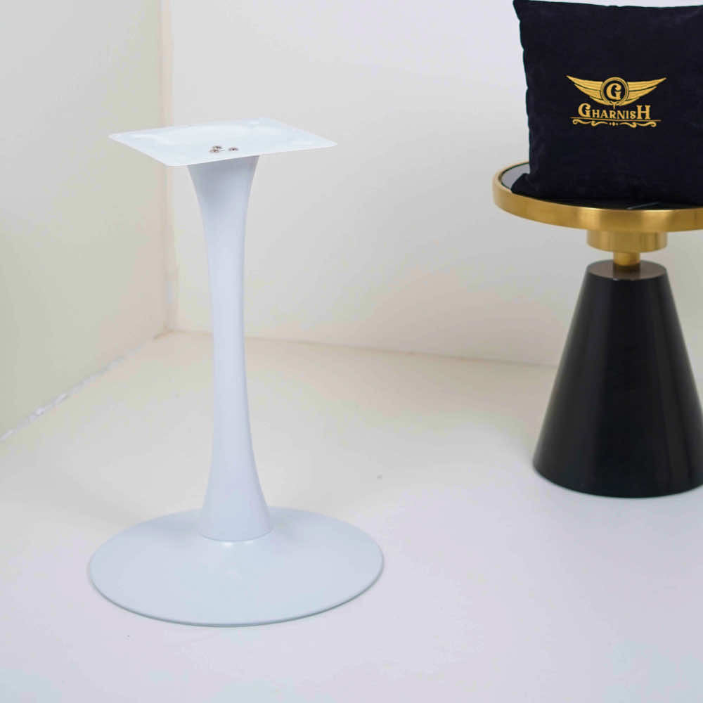 White Pole 2 Seater Restaurant Table Base