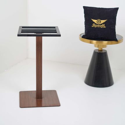 ICON With Wooden Texture Flat 2 Seater Restaurant Table Base