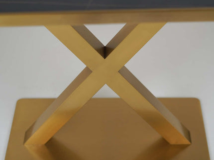 Xbase Tile Top With Gold Metal Edge Banding