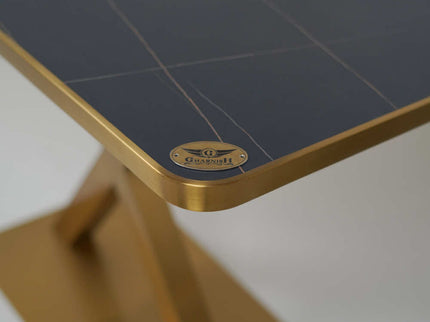 Xbase Tile Top With Gold Metal Edge Banding