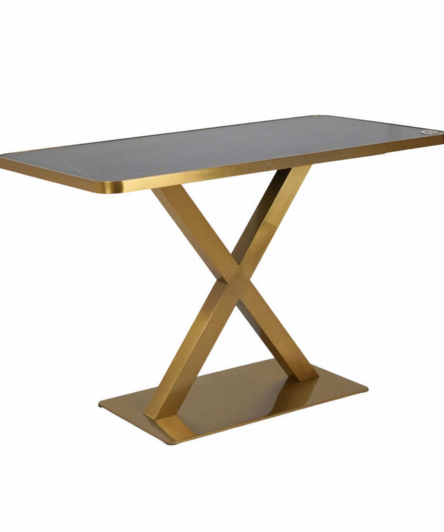 Xbase Tile Top With Gold Metal Edge Banding