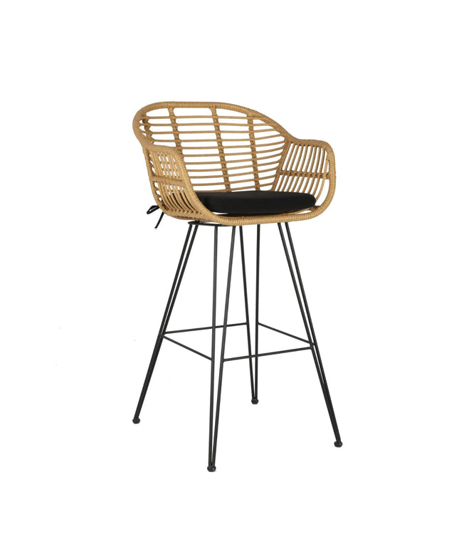 Canva Outdoor Pvc Cane Bar Stool