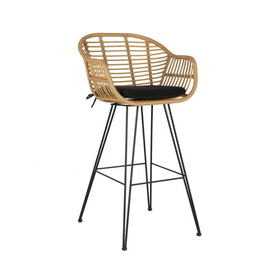 Canva Outdoor Pvc Cane Bar Stool