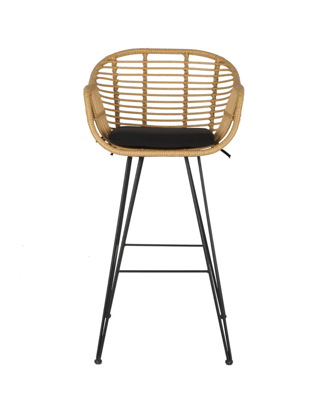 Canva Outdoor Pvc Cane Bar Stool