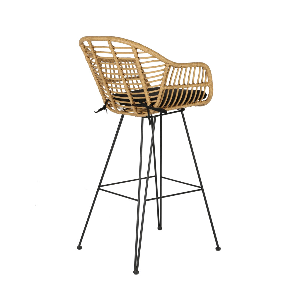 Canva Outdoor Pvc Cane Bar Stool