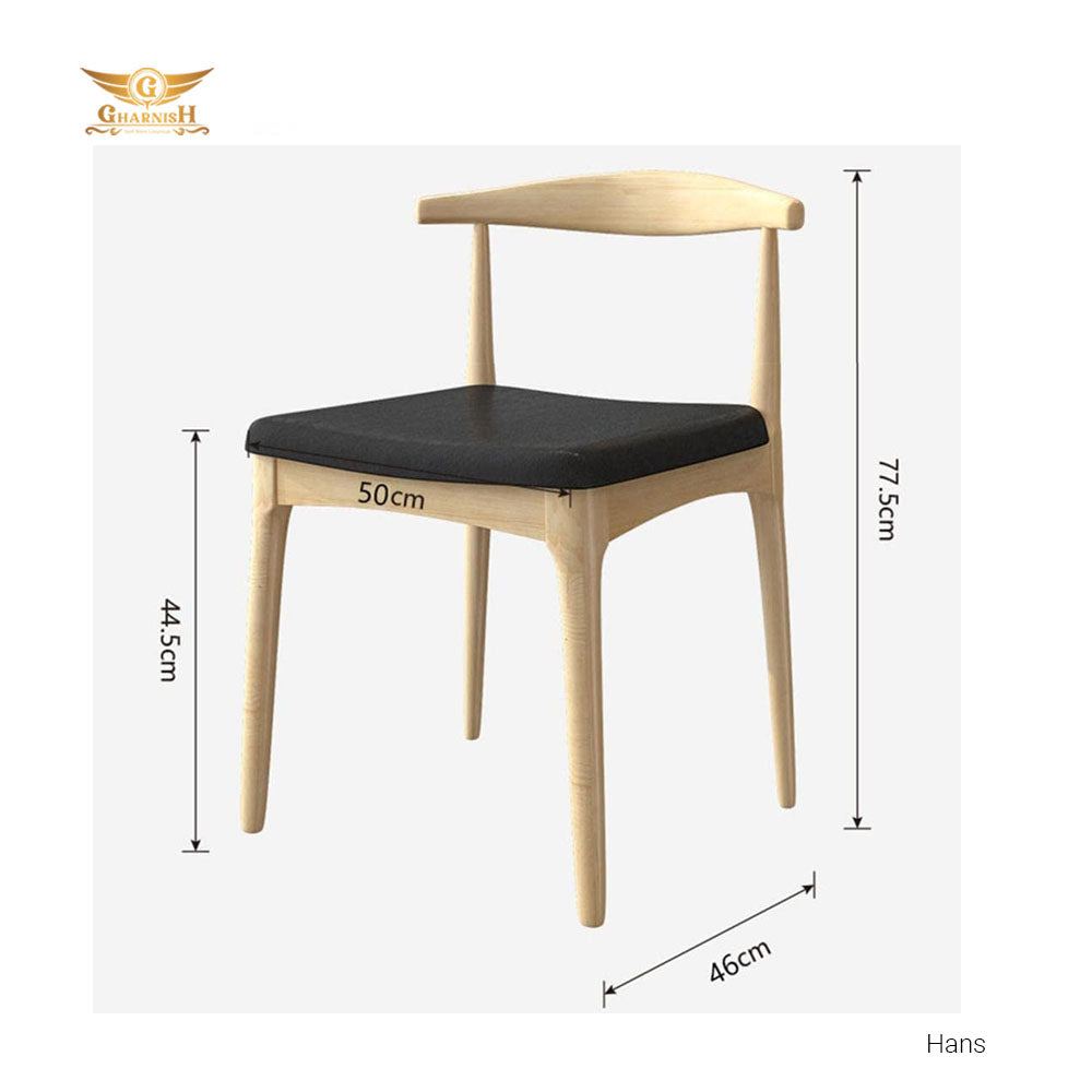 Hansa Light - Metal Restaurant Chair with Wooden Finish