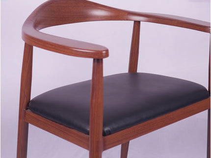 Primer Metal Wooden Finish Restaurant Chair