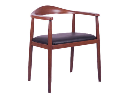 Primer Metal Wooden Finish Restaurant Chair