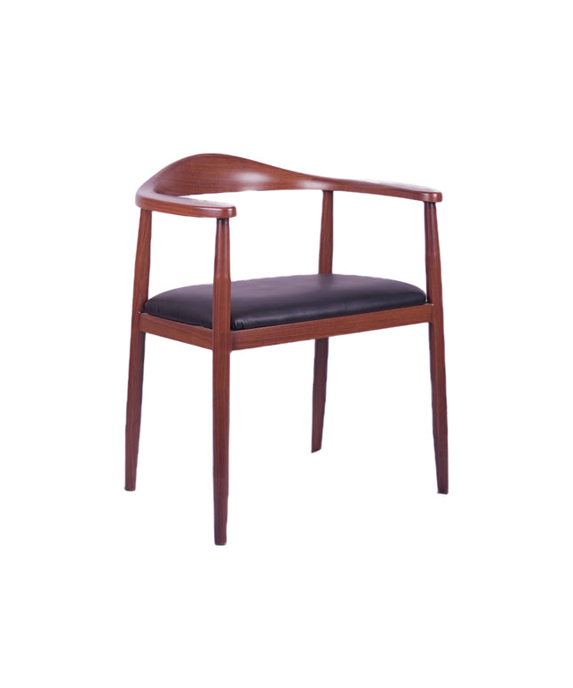 Primer Metal Wooden Finish Restaurant Chair