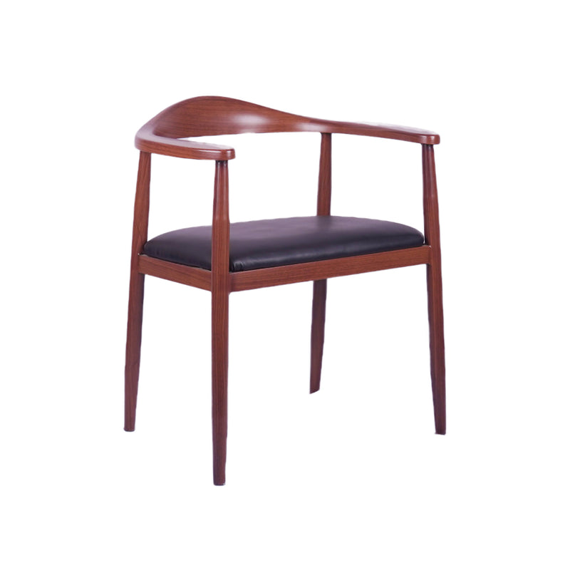 Primer Metal Wooden Finish Restaurant Chair