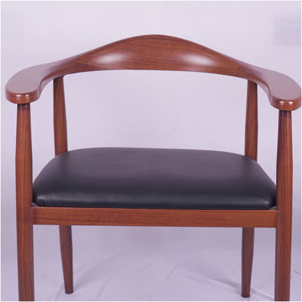 Primer Metal Wooden Finish Restaurant Chair
