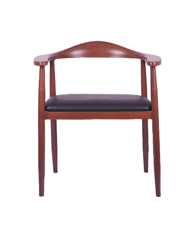 Primer Metal Wooden Finish Restaurant Chair