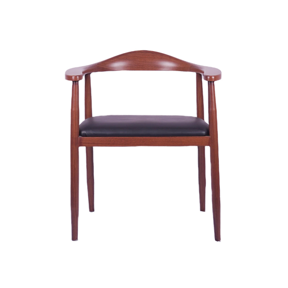 Primer Metal Wooden Finish Restaurant Chair