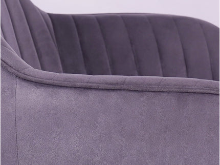 Stripe Grey Restaurant Chair With Arm rest