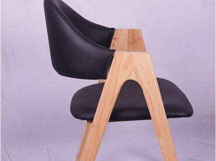 Vivid Black Restaurant Chair - Mid Size