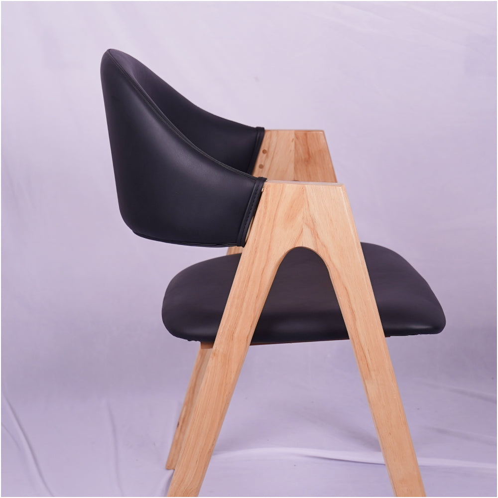 Vivid Black Restaurant Chair - Mid Size