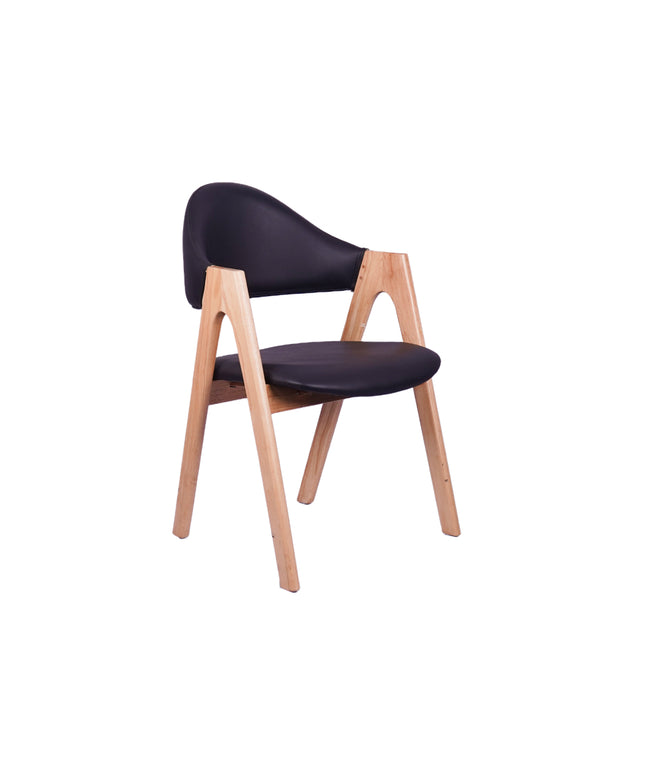 Vivid Black Restaurant Chair - Mid Size