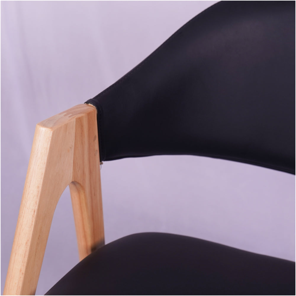 Vivid Black Restaurant Chair - Mid Size