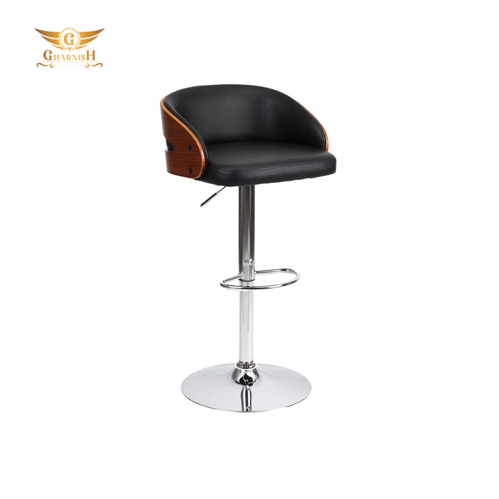 Aura Woden Back Bar Stool