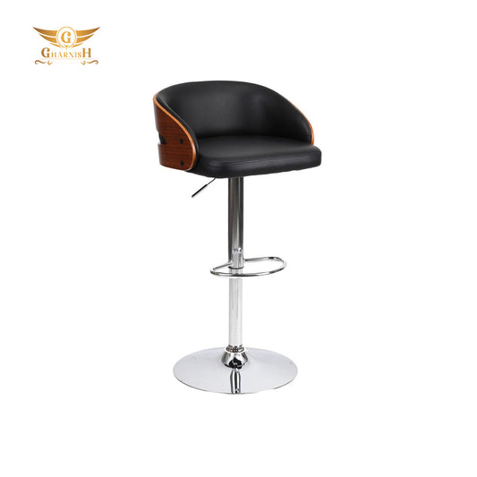 Aura Woden Back Bar Stool